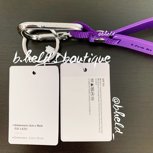 lululemon Silicone Keychain in Atomic Purple/True Navy One Size Brand New NWT - Picture 5 of 10